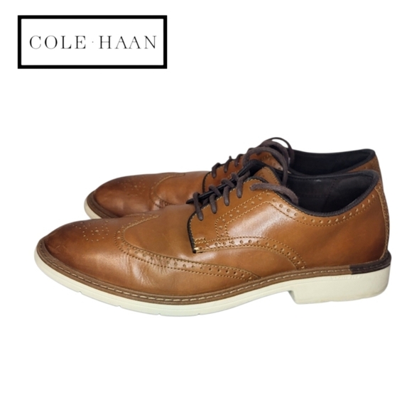 Cole Haan Other - Cole Haan Wingtip Go To Oxford British Tan Brown Dress Casual Work Loafer Men 11